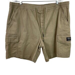 WeSC Shorts Beige Khaki Twill Utility Cargo Pockets Hiking Mens XXL Womens XXXL